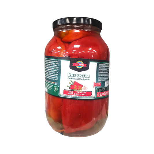 KELMENDI - POIVRONS ROUGES DOUX À L'AIL - 2300g